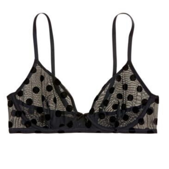 J. Crew Other - NWT J.Crew Mesh Polka Dot Underwire Bralette, 34D
